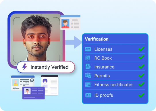 AI validating driver and vehicle documents—DL, RC, permits, insurance and IDs—to streamline partner onboarding and ensure compliance.