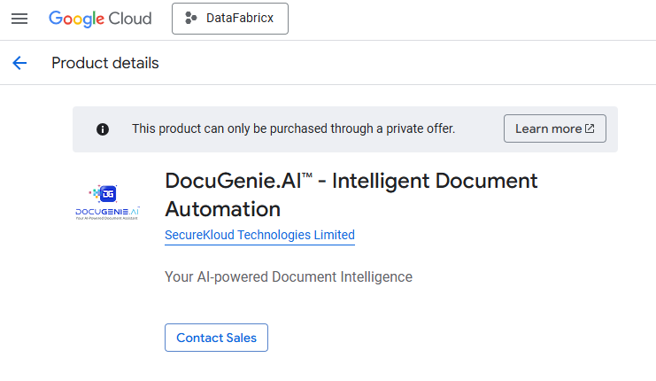 DocuGenie.AI™ on Google Cloud Marketplace Banner