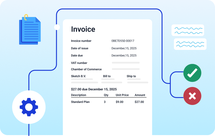 AI extracting and matching invoice and PO data to streamline manufacturing workflows.